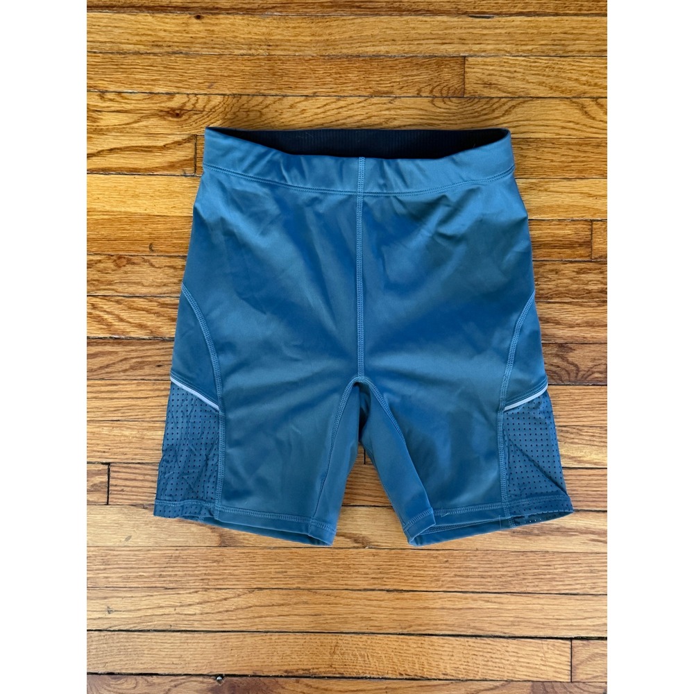 Fabletics Blue Athletic Shorts Womens Size Medium Perforated Sides Workout Gym